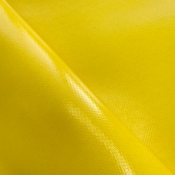 Ткань ПВХ 600 гр/м2 плотная, Жёлтый (Ширина 150см), на отрез  в Истре
