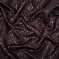 Ткань Блэкаут для штор &quot;Ледовое тиснение цвет Темно-Коричневый&quot; (на отрез)  в Истре