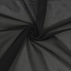 Трикотажная Сетка 75 г/м2, цвет Черный (на отрез)  в Истре