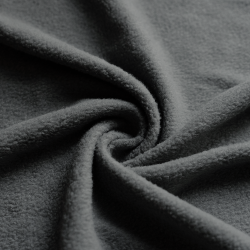 Ткань Флис Односторонний 130 гр/м2, цвет Серый (на отрез)  в Истре