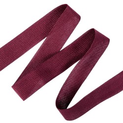 Окантовочная лента-бейка, цвет Бордовый 22мм (на отрез)  в Истре