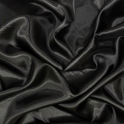 Ткань Атлас-сатин, цвет Черный (на отрез)  в Истре