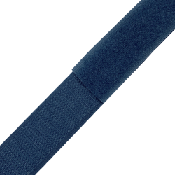 Контактная лента 25мм цвет Синий (велькро-липучка, на отрез)  в Истре