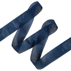 Окантовочная лента-бейка, цвет Синий 22мм (на отрез)  в Истре
