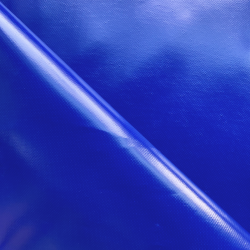 Ткань ПВХ 450 гр/м2, Синий (Ширина 160см), на отрез  в Истре