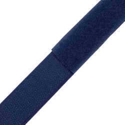 Контактная лента 25мм цвет Тёмно-Синий (Велькро-липучка), на отрез  в Истре