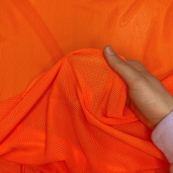 Трикотажная Сетка 75 г/м2, цвет Оранжевый (на отрез)  в Истре